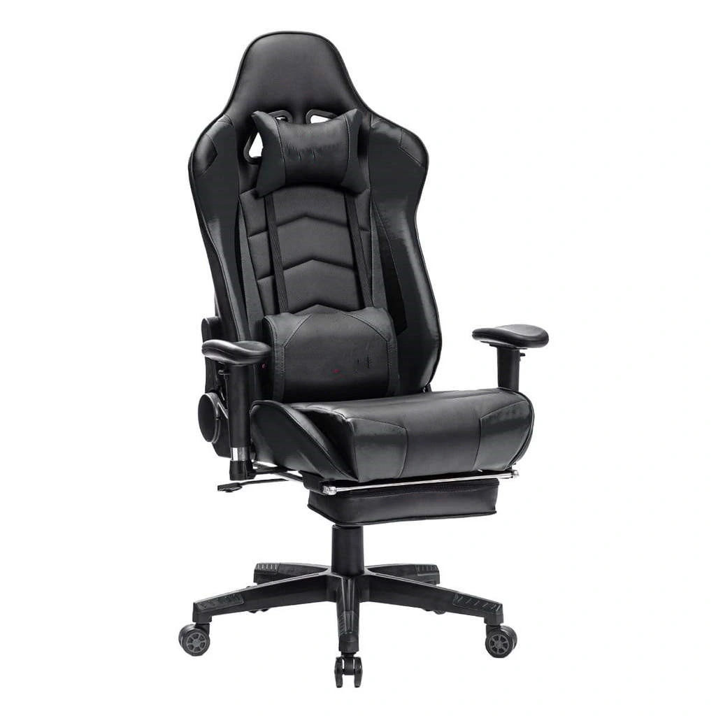 Footrest Gaming Chair Racing Ergonomic Chair Leather Reclining Game Chair