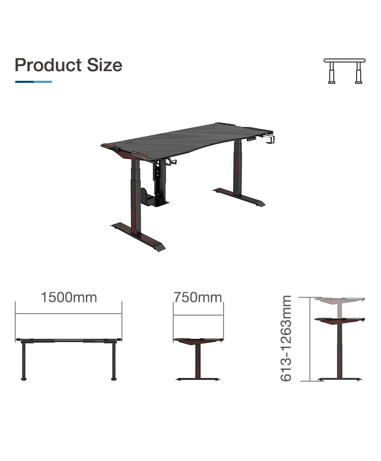 Jiecang Computer Stand Table L Shaped Adjustable Standing Desks Gaming Desk OEM