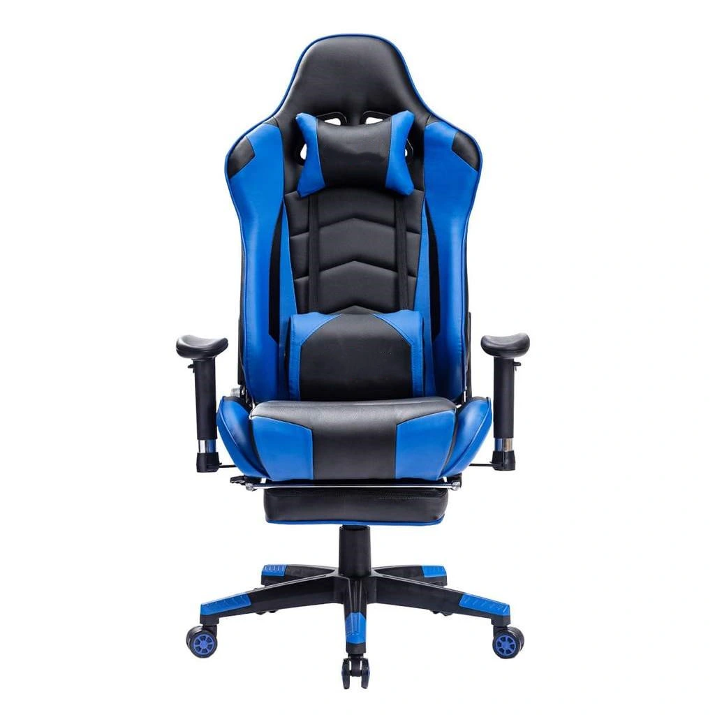 Footrest Gaming Chair Racing Ergonomic Chair Leather Reclining Game Chair