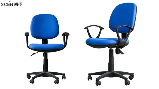 Sedia da ufficio per ufficio da gioco per reception con segretario girevole ergonomico in tessuto blu classico regolabile del fornitore della Cina con braccioli