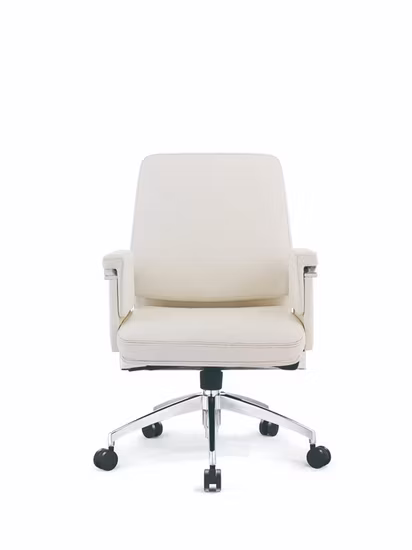 Sedia da ufficio direzionale per computer da gioco ergonomica moderna in pelle girevole in metallo